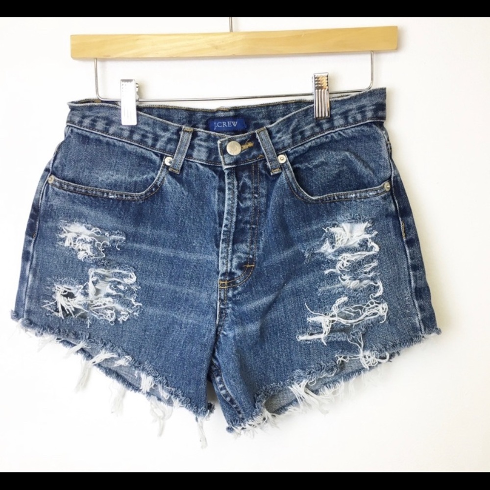 SZ 6P Vintage J. Crew Deconstructed Shorts